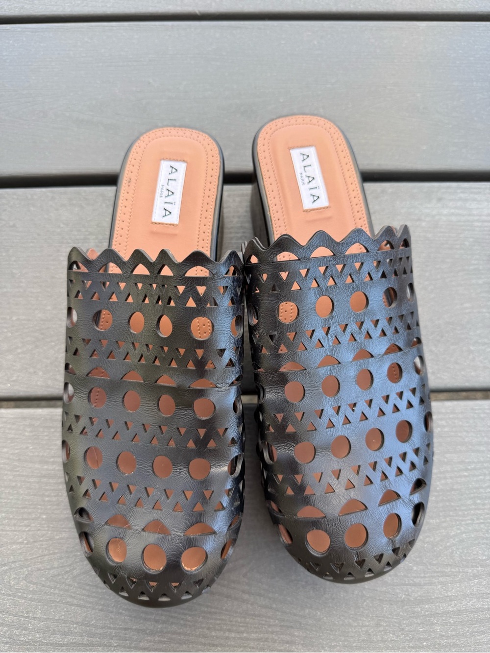 ALAÏA Black Vienne Clogs size 40 - Picture 6 of 12